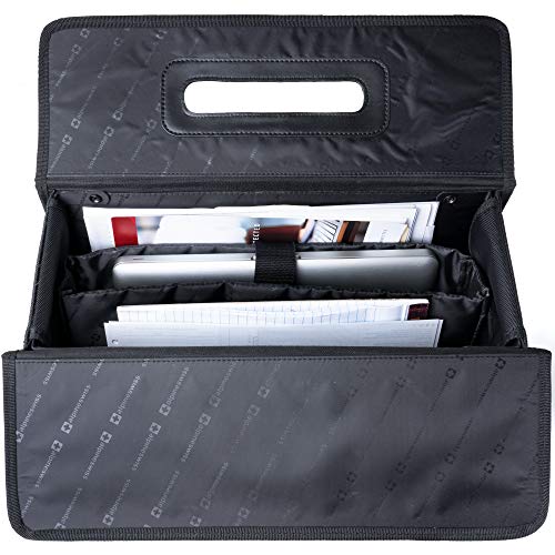 Alpine Swiss Rolling Briefcase | Laptop Bag For Men & Women | Hard Side Catalog Case on Wheels | Legal Size File Dividers | Lawyers Attache Case | Carry-On Overnight Business Travel Bag - Image 3