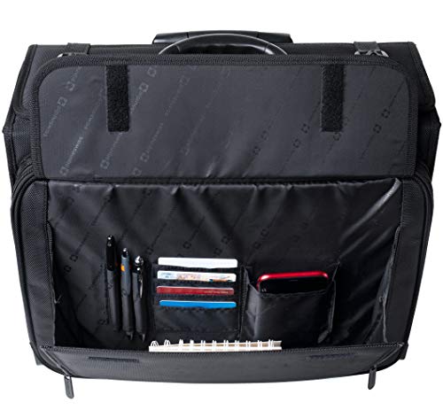 Alpine Swiss Rolling Briefcase | Laptop Bag For Men & Women | Hard Side Catalog Case on Wheels | Legal Size File Dividers | Lawyers Attache Case | Carry-On Overnight Business Travel Bag - Image 4
