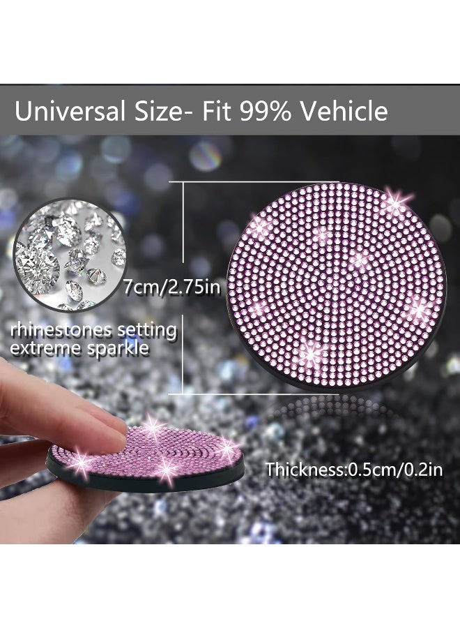 NBTEPEM 2pcs Bling Car Cup Holder Coaster - Image 2