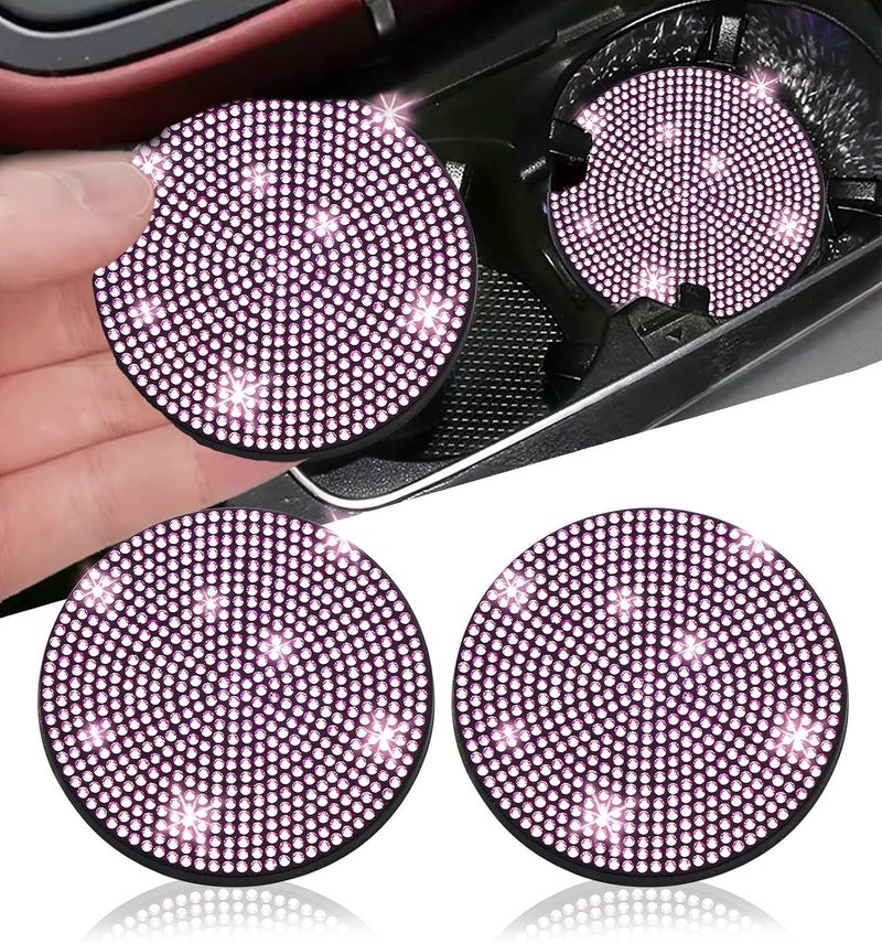 NBTEPEM 2pcs Bling Car Cup Holder Coaster - Image 1