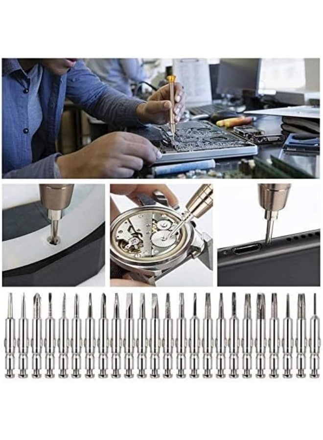 24-in-1 Screwdriver Set, Portable Mini Screwdriver Repair Tools with a Black Leather Case for Versatile Use - Image 3