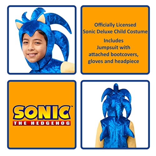 Rubies Sonic the Hedgehog: Deluxe Costume for Kids, Boy's Small - Image 4