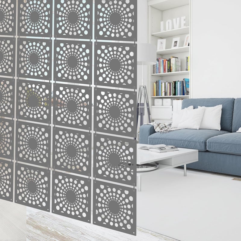 Olive Tree Olive Tree 12Pcs Hanging Room Divider Panel Modern Hanging Screen Partition for Home Decoration Living Room 115 x 115 12 PanelsOTD5094  - Image 2