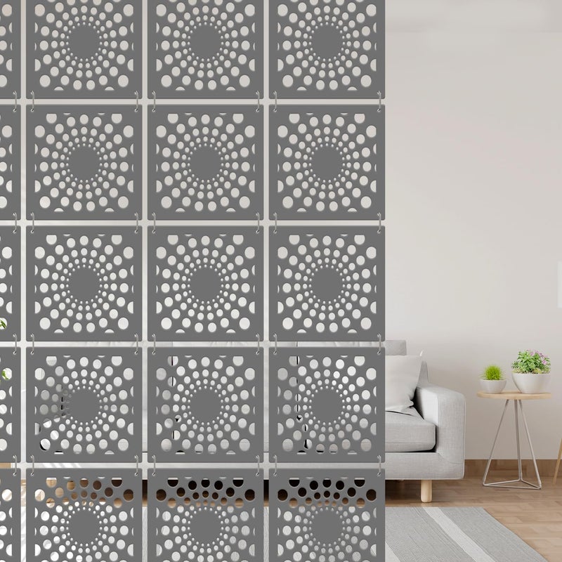 Olive Tree Olive Tree 12Pcs Hanging Room Divider Panel Modern Hanging Screen Partition for Home Decoration Living Room 115 x 115 12 PanelsOTD5094  - Image 1