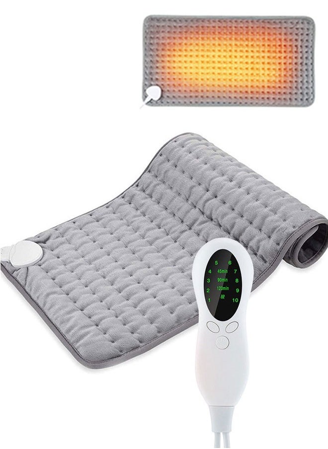 WINEENEE Electric Heating Pad for Back Neck Shoulder Pain Relief, Physiotherapy Heat Pad with 10 Temperature Settings & 4 Timer Modes, Auto Shut Off, Machine Washable - Muscle Cramps Relief for Women/Men, Ideal for Saudi Home Use  - Image 1