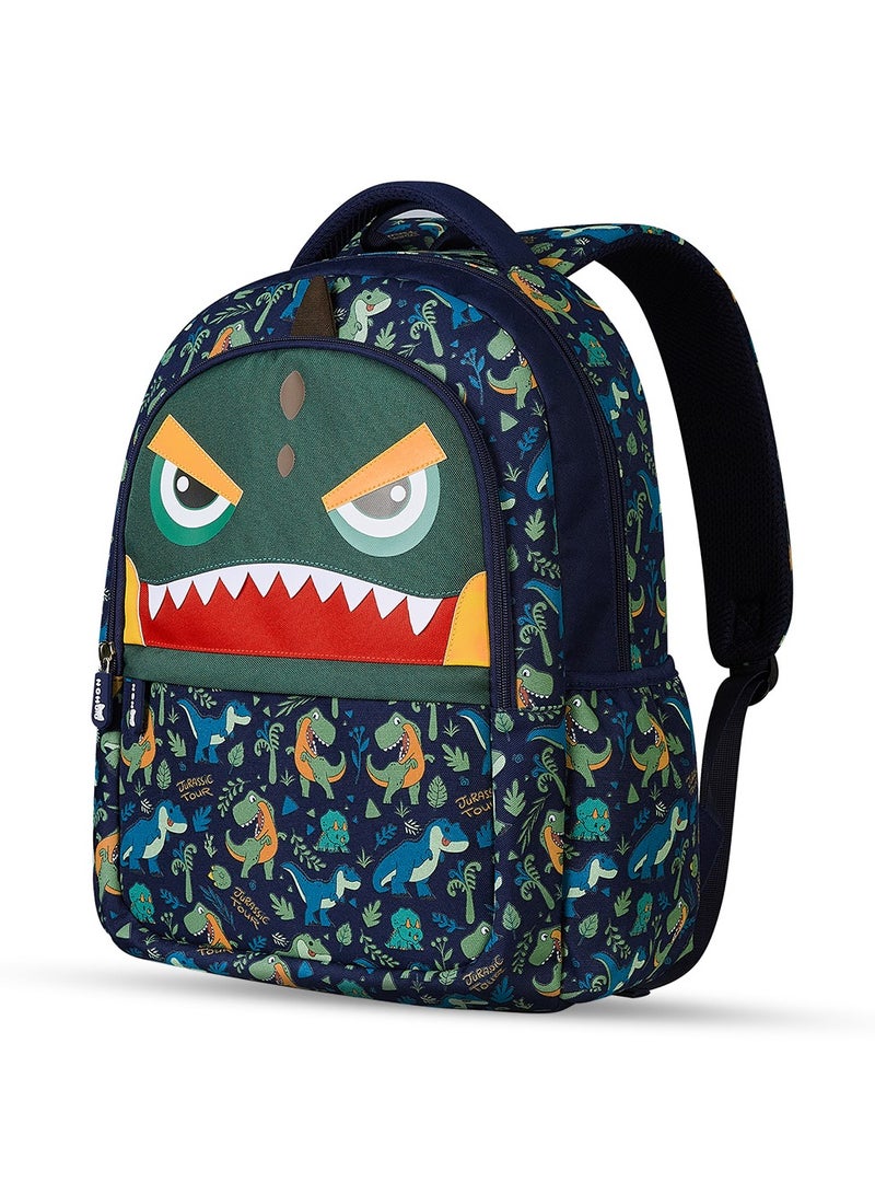 Nohoo Set Of 3 Kids 16 Inch School Bag With Lunch Bag And Pencil Case Dino - Green - Image 2