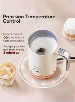 Cafelffe 4 in 1Electric Milk Frother,Coffee Frother, Warm and Cold Milk Foamer, 500W/240ml Automatic Milk Heater Warmer for Coffee, Latte,Cappuccino,Hot Chocolate,Silent Operation,Ivory white  - Image 3