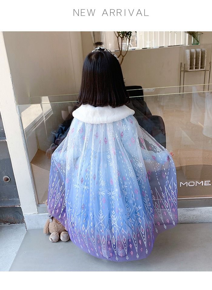 Loquat Fairytale Princess Themed Party Fancy Dress Cosplay Costume With Accessories Blue - Image 2