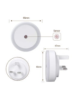 Alruht 2-Piece LED Night Light Plug in Wall with Smart Light Sensor, Good for Sleep, Children Light for Hallway, Toddler Beds, Stairs, Warm White  - Image 2