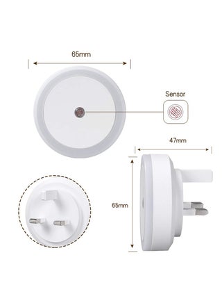 2-Piece LED Night Light Plug in Wall with Smart Light Sensor, Good for Sleep, Children Light for Hallway, Toddler Beds, Stairs, Warm White - view 2