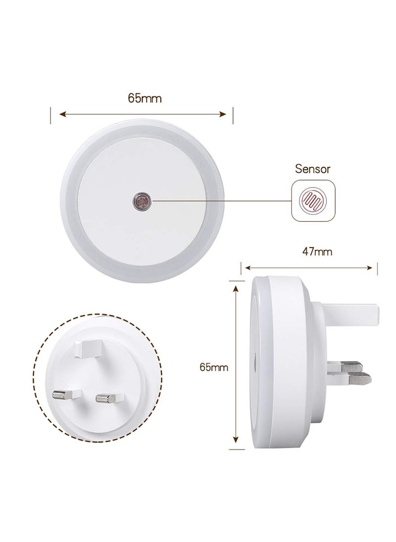 Alruht - 2-Piece LED Night Light Plug in Wall with Smart Light Sensor, Good for Sleep, Children Light for Hallway, Toddler Beds, Stairs, Warm White - Image 1