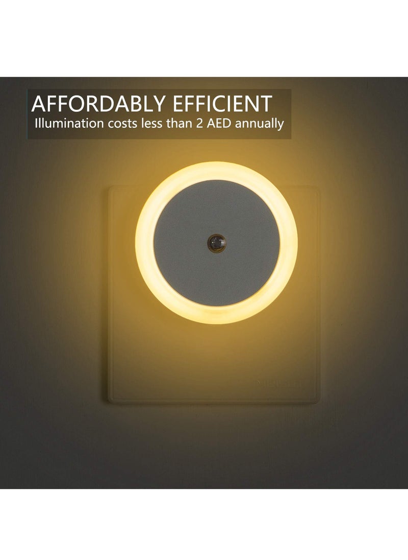 Alruht - 2-Piece LED Night Light Plug in Wall with Smart Light Sensor, Good for Sleep, Children Light for Hallway, Toddler Beds, Stairs, Warm White - Image 1