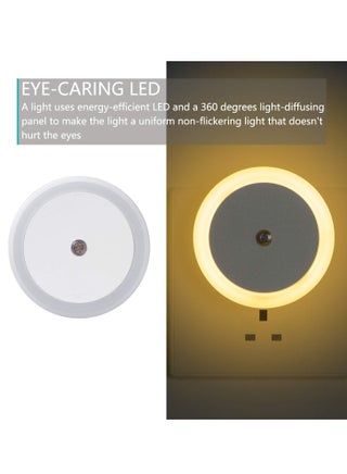 2-Piece LED Night Light Plug in Wall with Smart Light Sensor, Good for Sleep, Children Light for Hallway, Toddler Beds, Stairs, Warm White - view 4