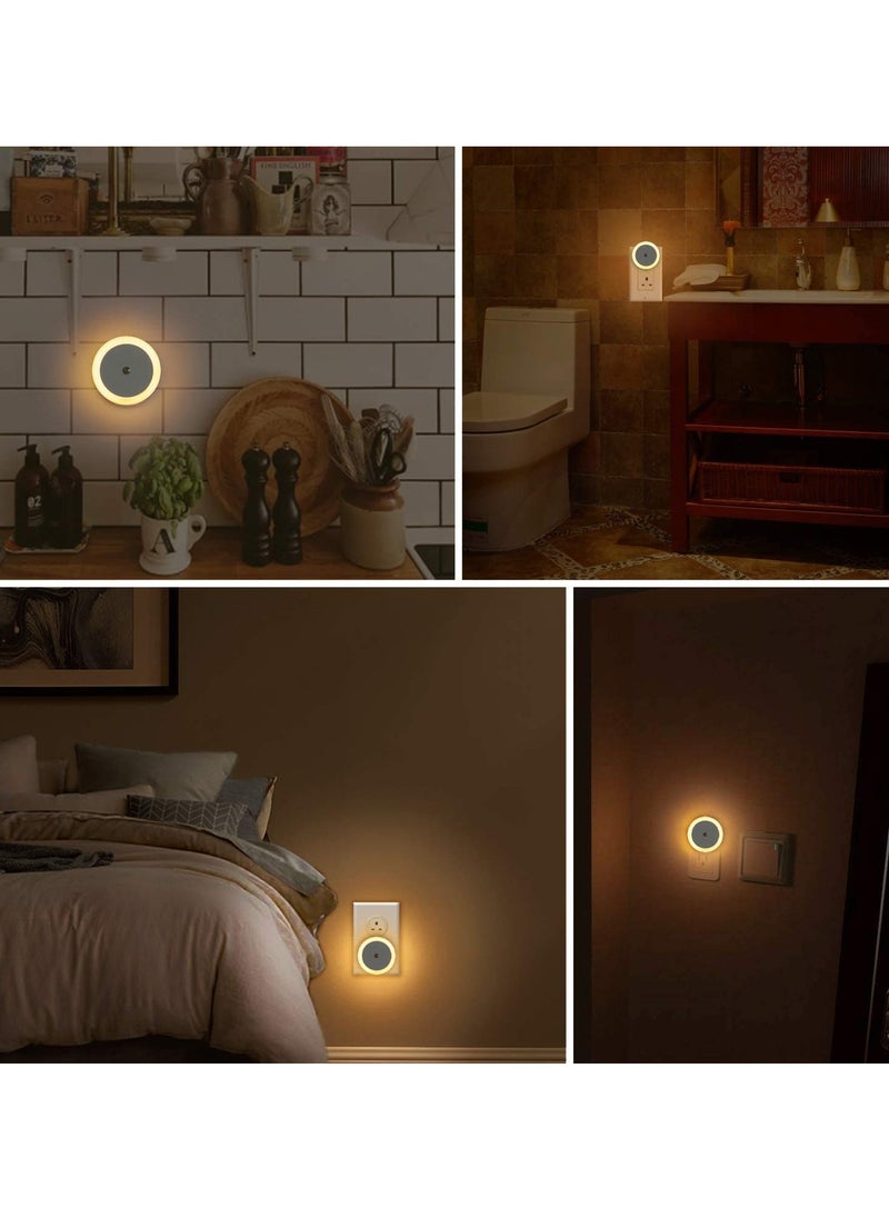 Alruht - 2-Piece LED Night Light Plug in Wall with Smart Light Sensor, Good for Sleep, Children Light for Hallway, Toddler Beds, Stairs, Warm White - Image 1