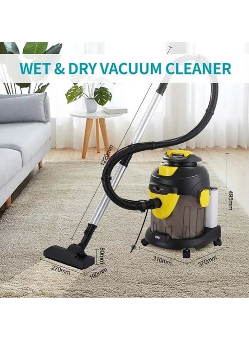 Winning Star ST-5036 Wet and Dry Vacuum Cleaner 1400W – 15L Capacity, 17kPa High Suction Power, HEPA Filter, Blower Function, Stepless Speed Control, for Home, Car, Garage & Commercial Use - Image 4