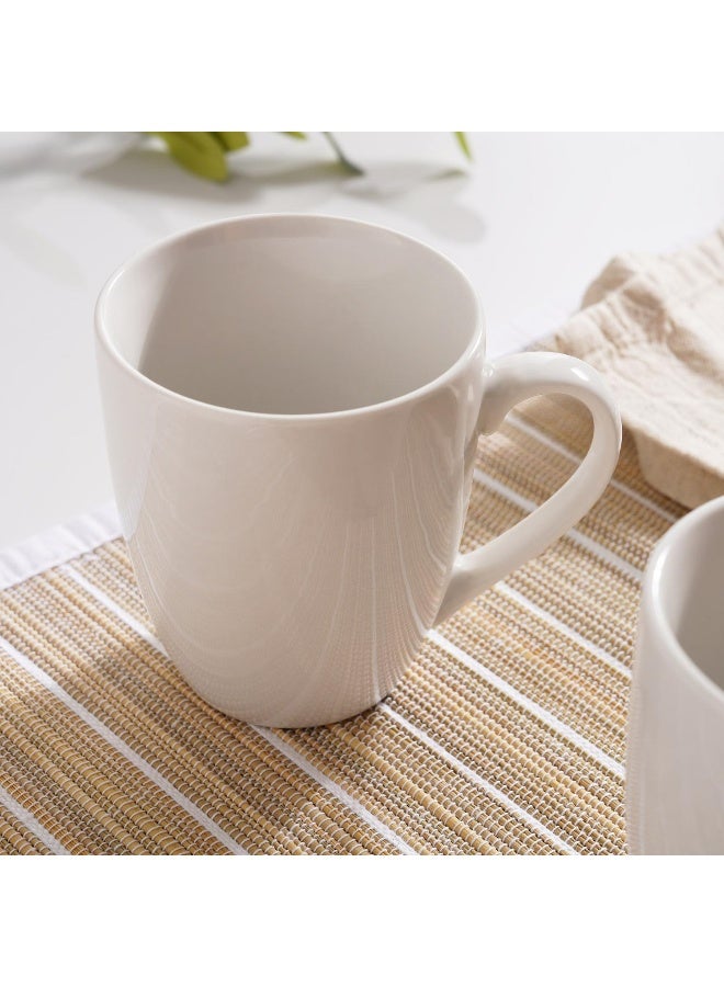 Pan Home Essentials 4-Piece Porcelain Mug 350Ml - White - Image 2