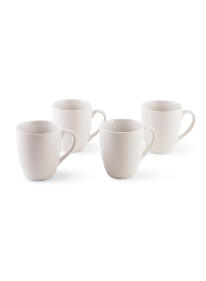 Pan Home Essentials 4-Piece Porcelain Mug 350Ml - White - Image 4