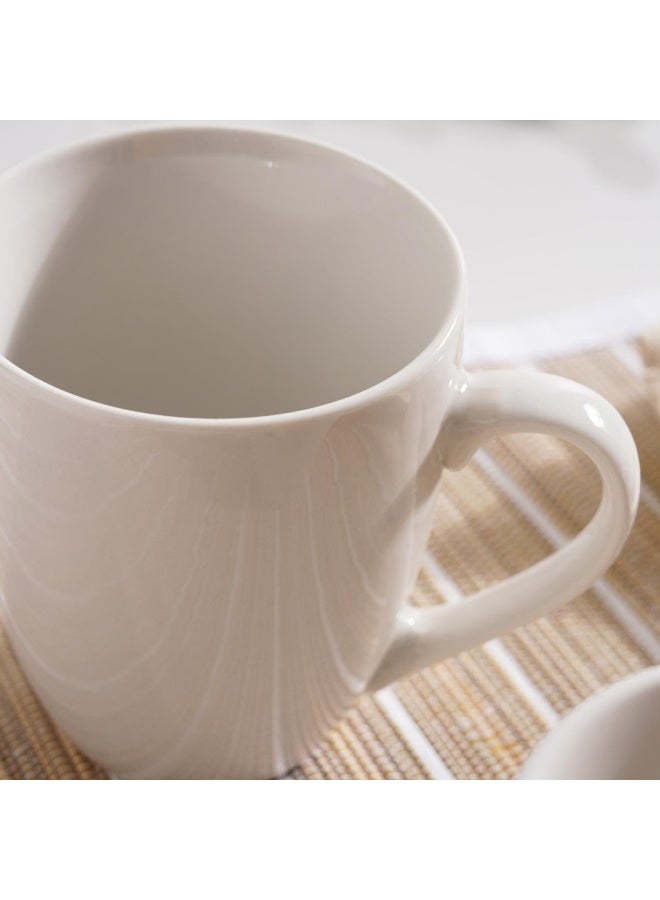 Pan Home Essentials 4-Piece Porcelain Mug 350Ml - White - Image 3