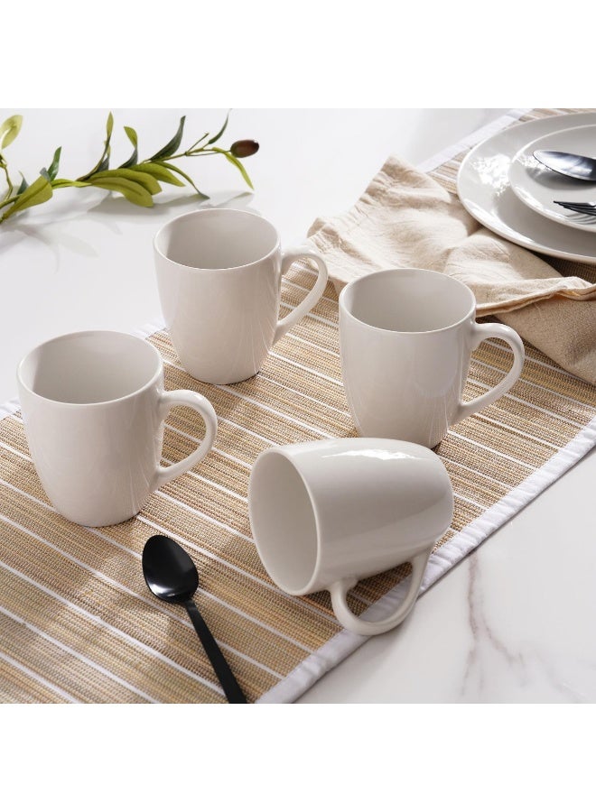 Pan Home Essentials 4-Piece Porcelain Mug 350Ml - White - Image 1