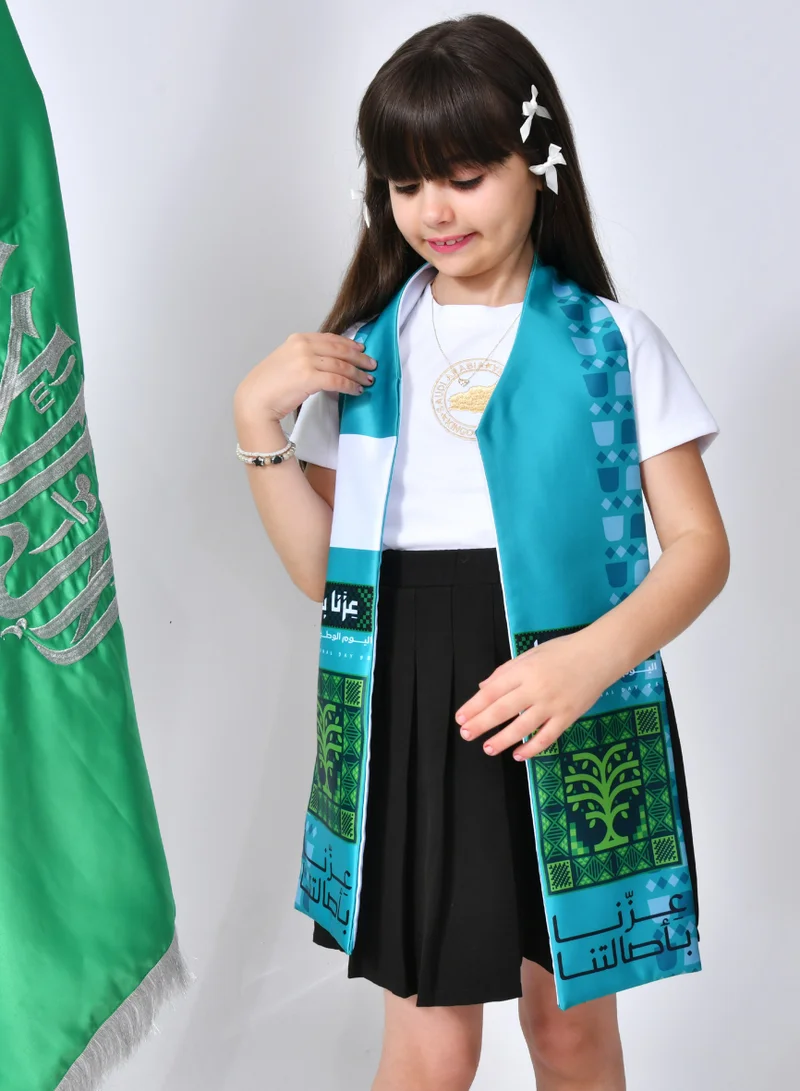 HAWRAA ABAYA National Day Scarf - Blue (for boys and girls)
