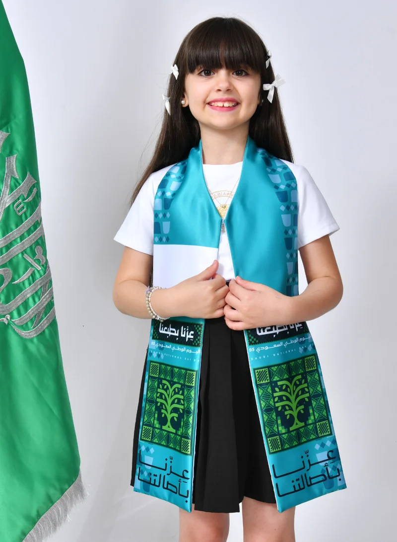 HAWRAA ABAYA National Day Scarf - Blue (for boys and girls)