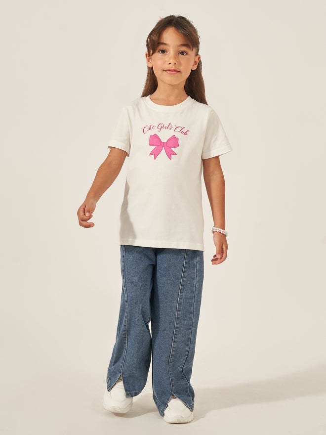 Styli Bow Design Calf Length Mesh Socks - Image 2