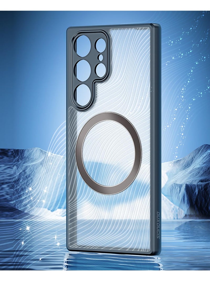 Magnetic Samsung S23 Ultra Case, TPU Translucent Matte Back Shockproof Protective Phone Cover Cases with Camera Protection, Support Wireless Charging Cover for Samsung S23 Ultra 5G