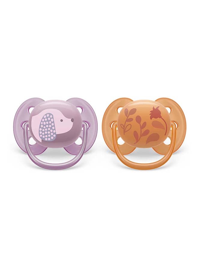 Philips Avent Ultra Soft Pacifier 6-18M Girl X2 - Image 3
