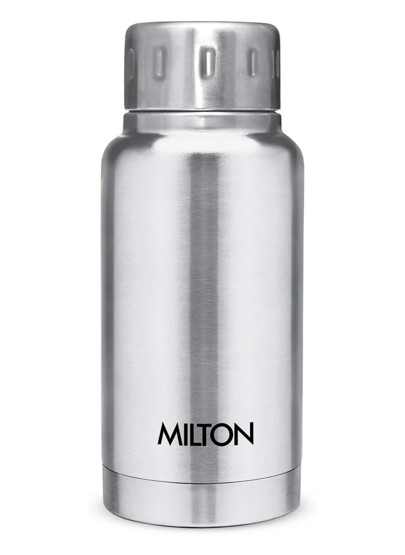ميلتون Milton Elfin 160 Thermosteel Hot and Cold Water Bottle, 160 ml, Silver | Leak Proof | Easy to Carry | Office Bottle | Hiking | Trekking | Travel Bottle | Gym | Home | Kitchen Bottle
