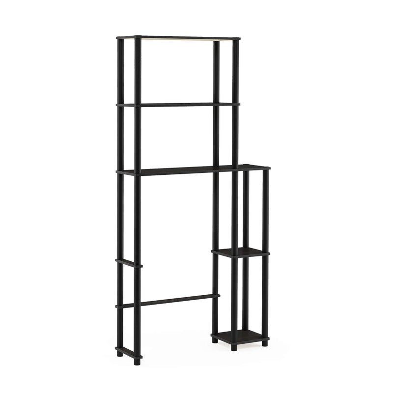 Furinno Furinno TurnNTube Over The Toilet Storage 5 Shelves Bathroom Organizer Space Saver Rack EspressoBlack 