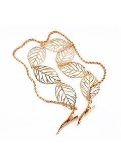 Yueton 2Pcs Fashion Ladies Hollow Out Leaves Gold Chain Alligator Clips Barrettes Bobby Pin Hair Clips Bride Headwear Edge Clip Clamps Headbands  - Image 4