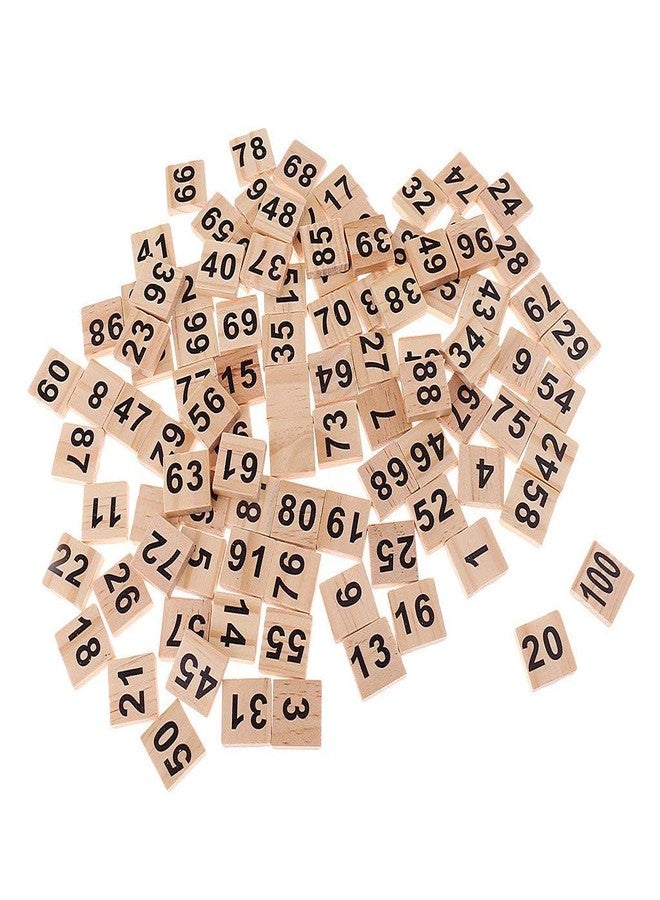 KODORIA 100pcs 1-100 Wooden Number Tiles Number Cube Blocks for Wedding Party Decoration - Image 1