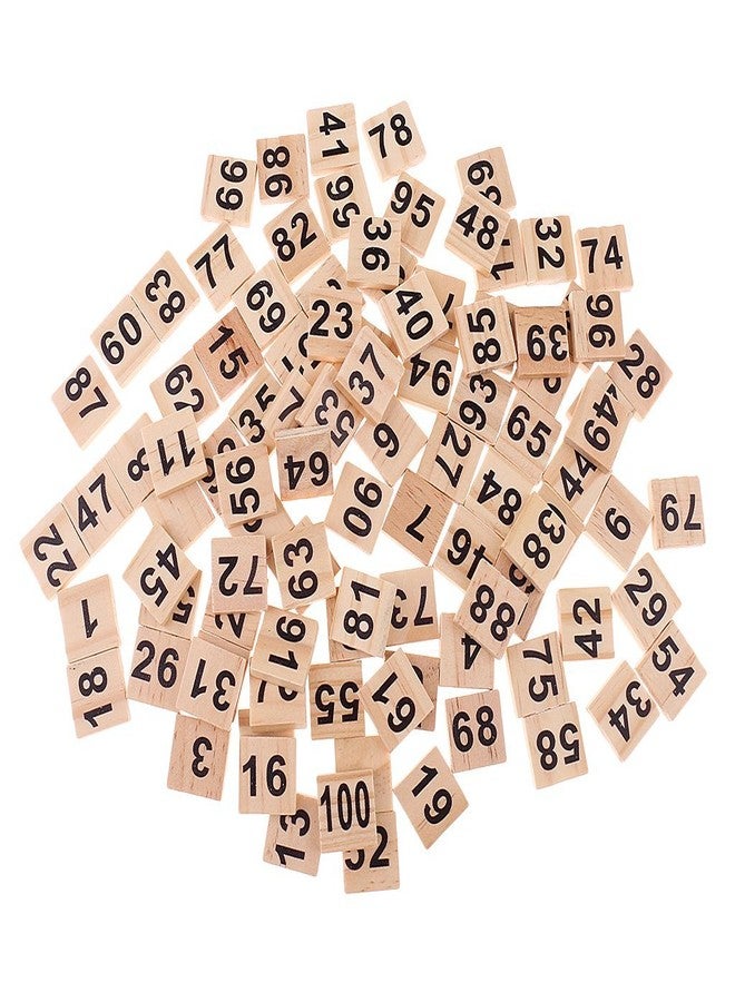 KODORIA 100pcs 1-100 Wooden Number Tiles Number Cube Blocks for Wedding Party Decoration - Image 3