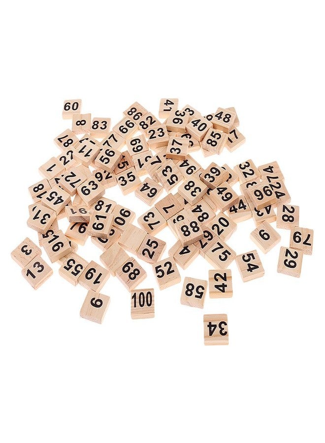 KODORIA 100pcs 1-100 Wooden Number Tiles Number Cube Blocks for Wedding Party Decoration - Image 2