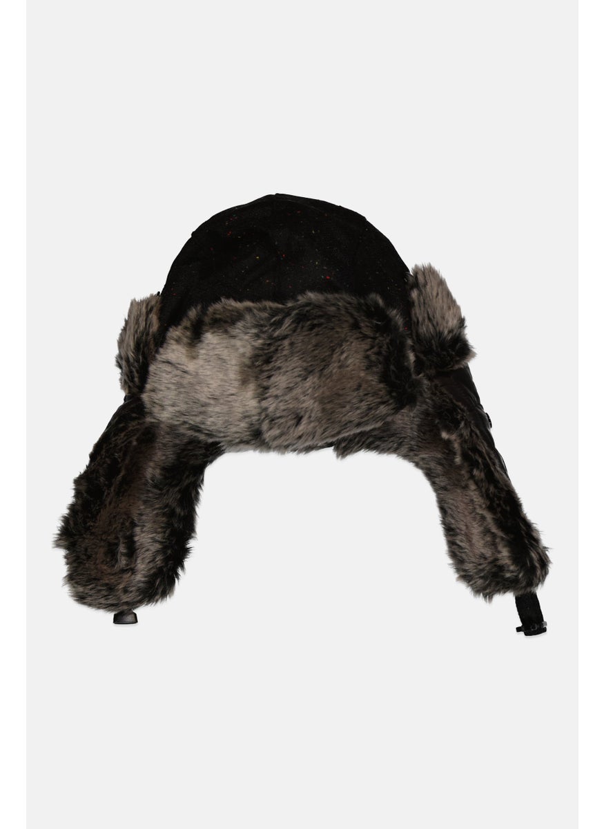 Body Glove - Women Quilted Fuax Fur Hat, Black - Image 1