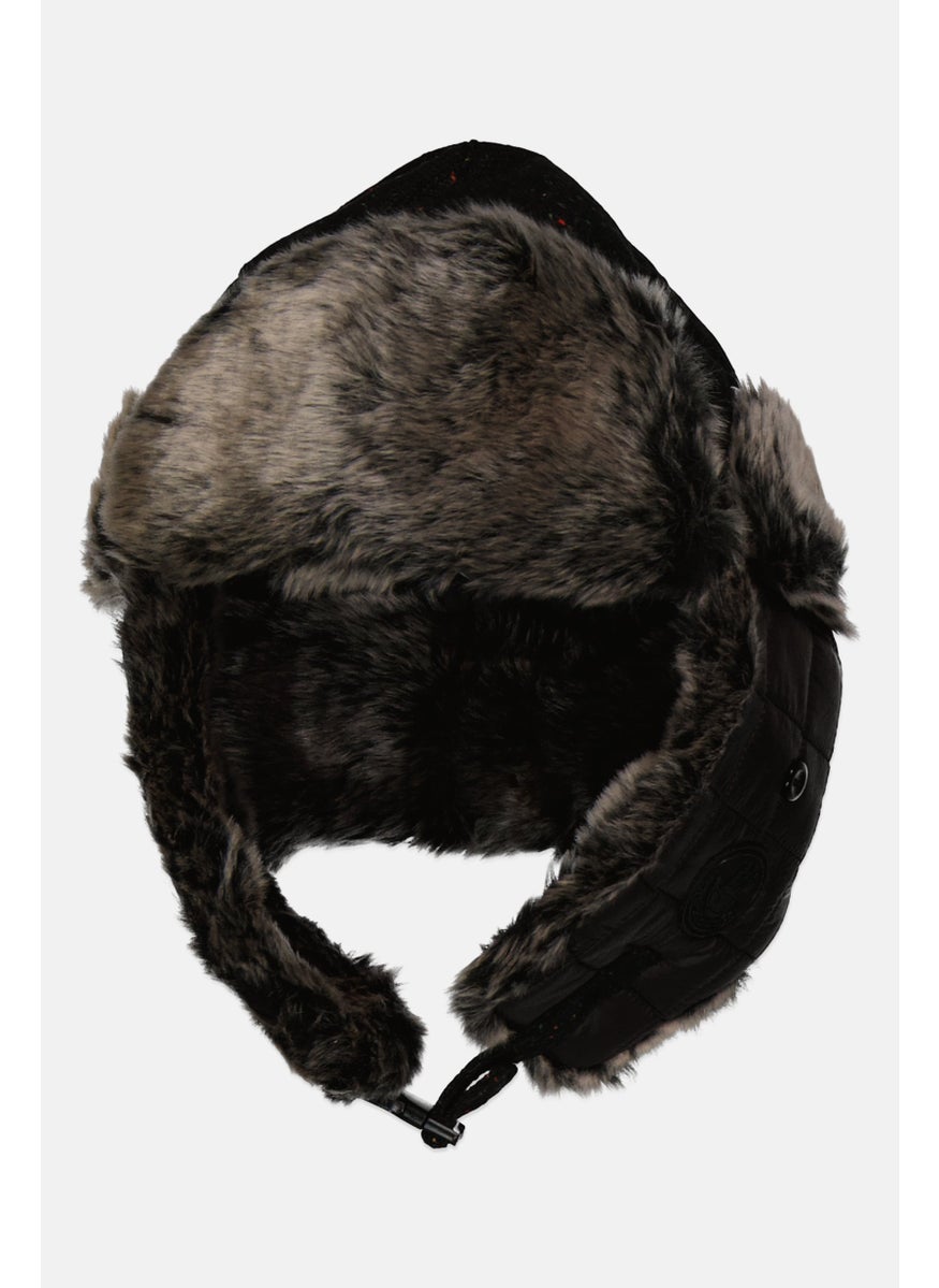 Body Glove - Women Quilted Fuax Fur Hat, Black - Image 1