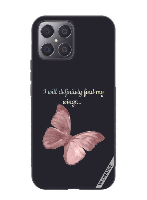 Protective Case Cover For Honor X8 I Will Definitely Find My Wings Design Multicolour