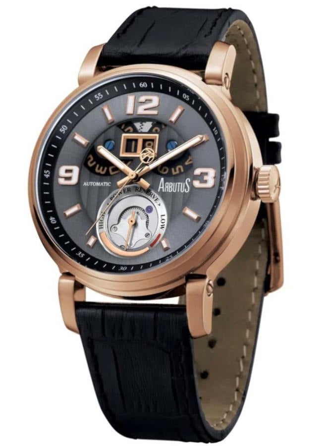 Arbutus Automatic Black Dial Men's Watch AR1607RNB