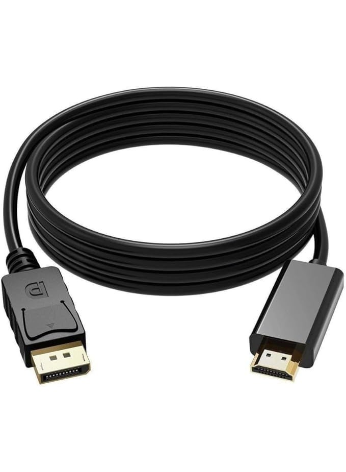 1.8M DisplayPort to HDMI 4K Cable [8K@60Hz,4K@120Hz,2K@144Hz] Uni-Directional DP Source to HDMI Display, DisplayPort 1.4 to HDMI 2.1 Braided Cord for AMD, NVIDIA, PC, Laptop, TV, Projectors, and Monitors - Image 4