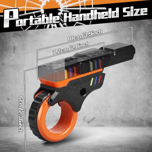 LNCOJOLM Fidget Slider Toy for Kid Adult Plastic Fidget Slider Ring Push Clicker for Stress Relief Relax EDC Textured Finger Spinner Flip Sensory Toy Cool Birthday for Boy Girl Man - Image 5