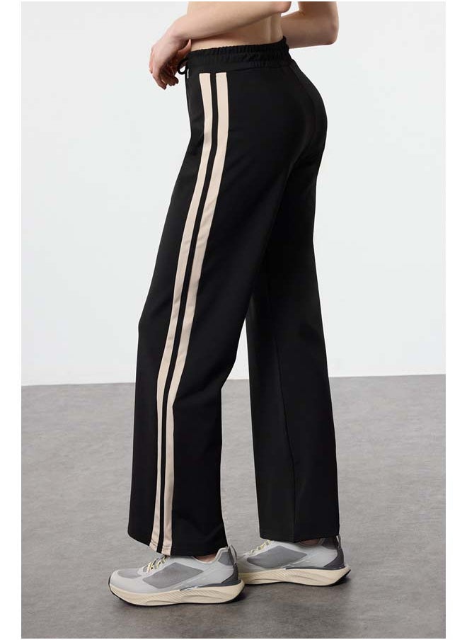 trendyol Winter Diver/Scuba Fabric Knitted Sports Sweatpants with Black Warm Underwears Thmaw25Ea00011  - Image 1