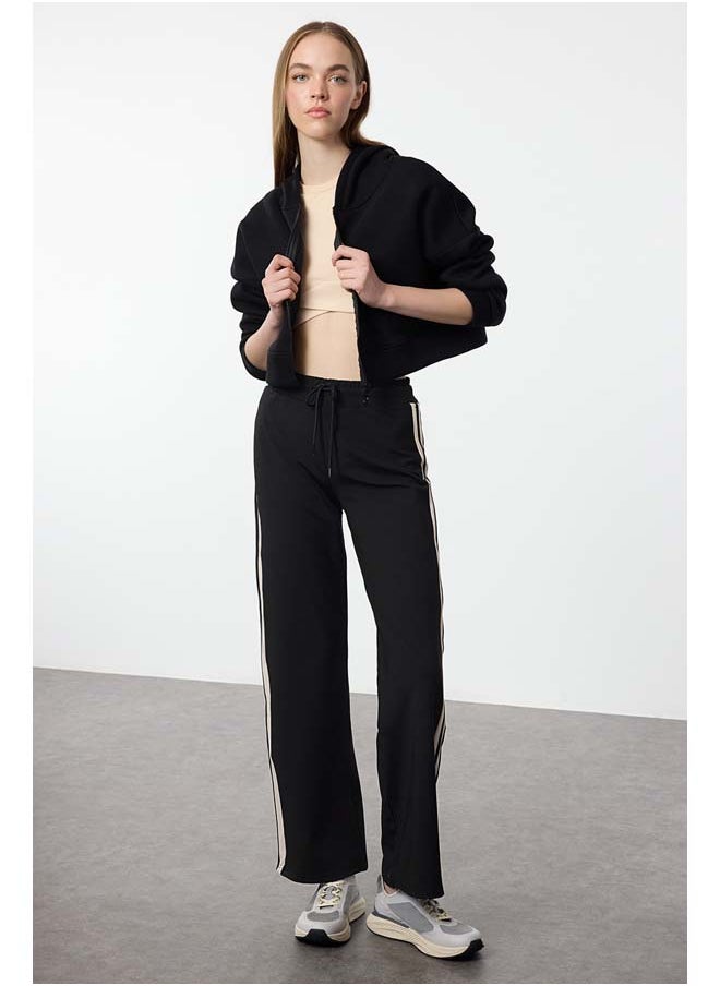 trendyol Winter Diver/Scuba Fabric Knitted Sports Sweatpants with Black Warm Underwears Thmaw25Ea00011  - Image 3