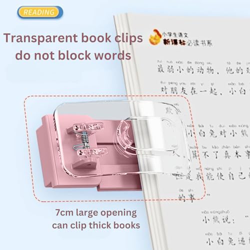 Jukusa Kids Schedule Board with Reading Stand, Adjustable Desktop Book Holder, Pink Book Reading Stand with Stickers, 15 Task Cards with Sticky Note - Image 3