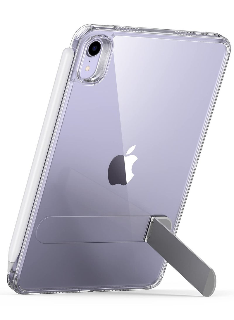 إيروريكس حافظة iPad Mini 6 مع حامل معزز، حافظة iPad Mini 6 2021 مقاس 8.3 بوصات و3 أوضاع للحامل، رفيعة وخفيفة الوزن، مقاومة للأصفر، حافظة iPad Mini، شفافة - Image 1