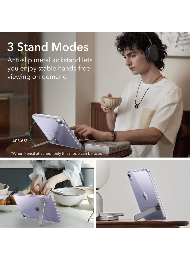 إيروريكس حافظة iPad Mini 6 مع حامل معزز، حافظة iPad Mini 6 2021 مقاس 8.3 بوصات و3 أوضاع للحامل، رفيعة وخفيفة الوزن، مقاومة للأصفر، حافظة iPad Mini، شفافة - Image 3