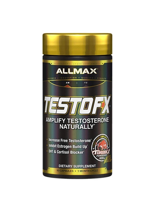 أولماكس نيوتريشن ALLMAX Nutrition TESTOFX Male Support، يدعم القوة والقدرة على التحمل، مركب من نبات التريبولوس تيريستريس، وأشواغاندا، وتونغكات علي، 90 كبسولة، إمداد لمدة 30 يومًا - Image 1