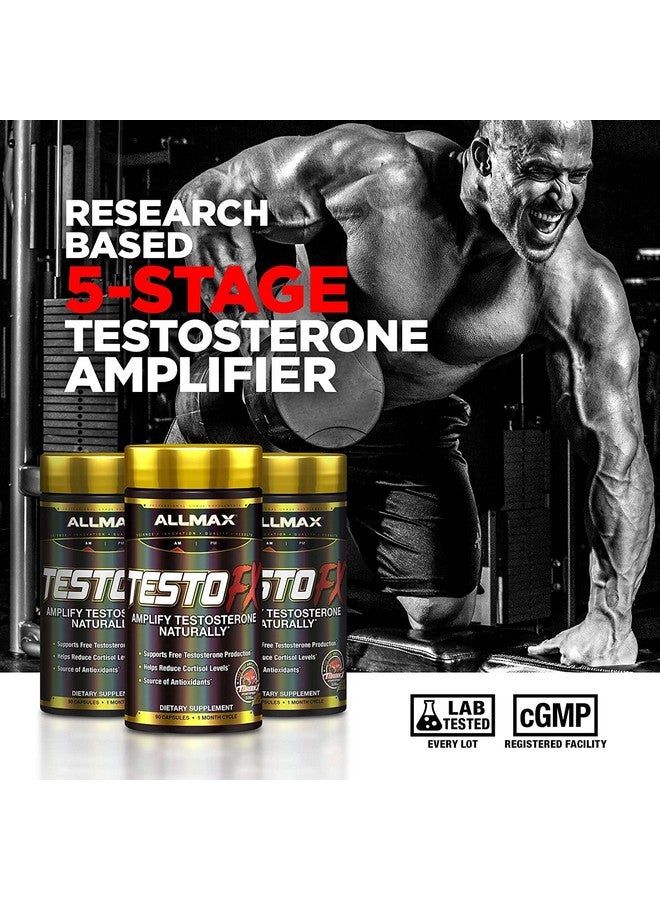 أولماكس نيوتريشن ALLMAX Nutrition TESTOFX Male Support، يدعم القوة والقدرة على التحمل، مركب من نبات التريبولوس تيريستريس، وأشواغاندا، وتونغكات علي، 90 كبسولة، إمداد لمدة 30 يومًا - Image 2