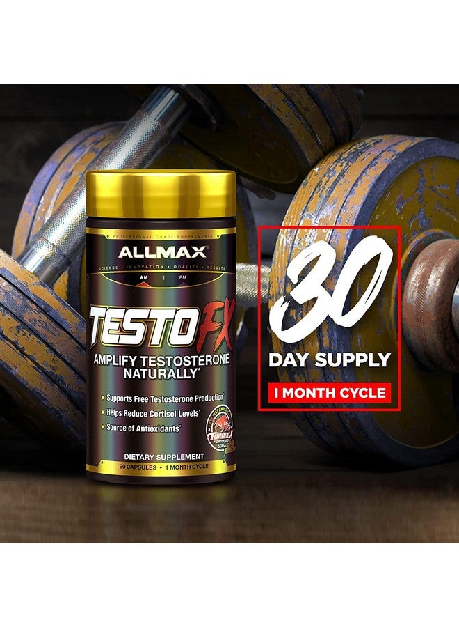 أولماكس نيوتريشن ALLMAX Nutrition TESTOFX Male Support، يدعم القوة والقدرة على التحمل، مركب من نبات التريبولوس تيريستريس، وأشواغاندا، وتونغكات علي، 90 كبسولة، إمداد لمدة 30 يومًا - Image 5