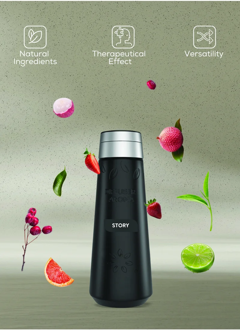 Dr Scent Diffuser Aroma Story : Captivating Blend of Bergamot, Lychee, and Lavender, with Rich Undertones of Agarwood, Caramel, and White Musk - A Fragrant Symphony of Exquisite Notes - 500ml
