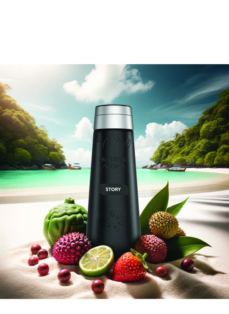 Dr Scent Diffuser Aroma Story : Captivating Blend of Bergamot, Lychee, and Lavender, with Rich Undertones of Agarwood, Caramel, and White Musk - A Fragrant Symphony of Exquisite Notes - 500ml  - Image 4